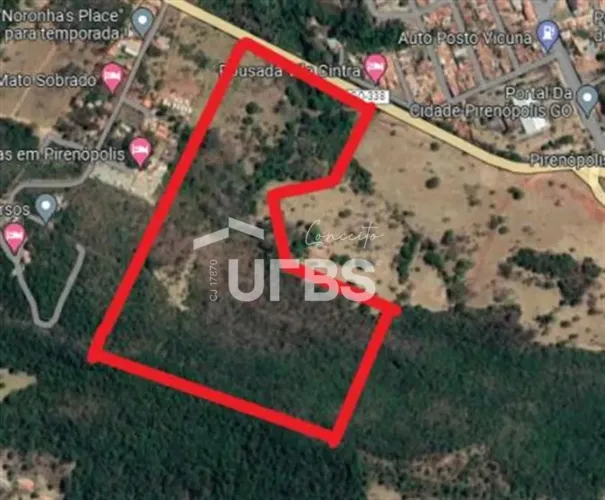 ÁREA EM PIRENÓPOLIS - GO 338 - Área para HOTEL/TIMESHARE com 203.000m²