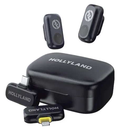 Microfone Sem Fio Lapela Hollyland Lark A1 Profissional Combo/ Para Android e IOS