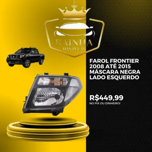 Farol Frontier 2008 até 2015 Máscara Negra Lado Esquerdo