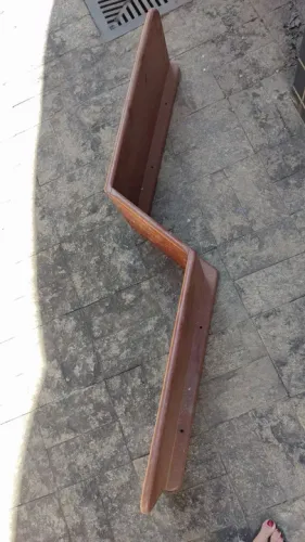 Prateleira de parede Mogno maciço 