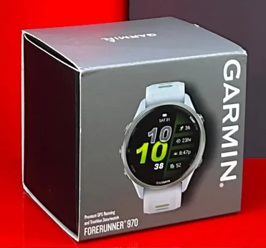Garmin Forerunner 970 Amoled - 47mm - Whitestone - Produto Novo com Garantia da Loja