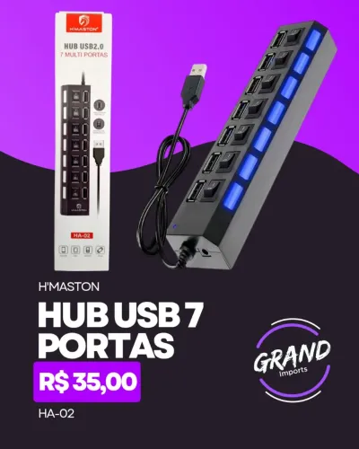 Hub USB 7 portas