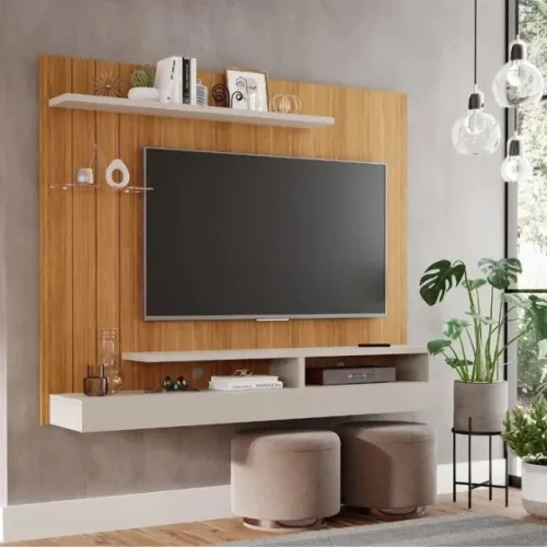 Painel Para Tv Até 50" MDF Valencia Plus Permobili, Pronta Entrega.