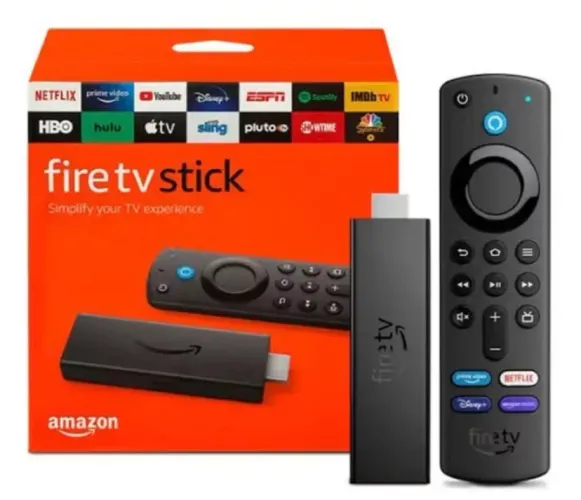 Amazon Fire Stick Original Sua TV SMART Full HD 3ª Geração Alexa Comando de Voz - Preto