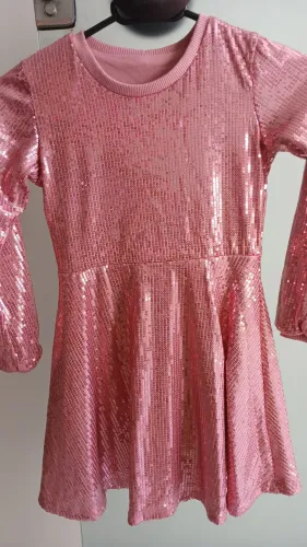 Vestido infatil paetê descontão
