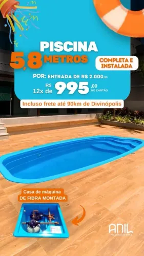 Ana: ótima promoção de piscina de 5,8 de fibra