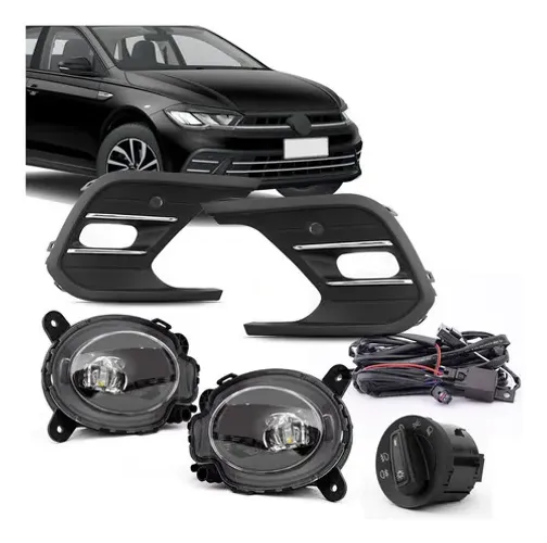 Kit Farol De Milha Novo Polo 2024 Comfortline Sense Tsi Mpi
