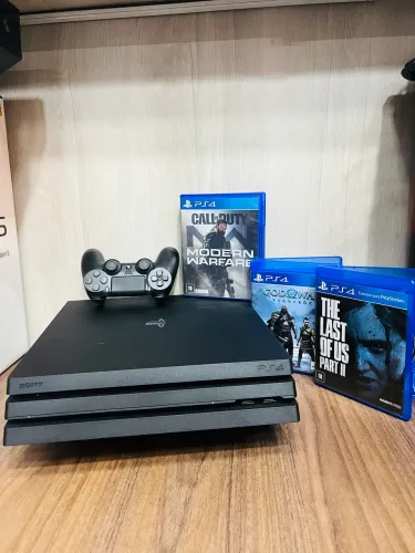 PS4 Pro 4K 1TB + Jogo e Garantia 1 Ano | Entregamos