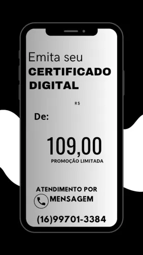 Certificado Digital - R$109,00 - Promoção Limitada!