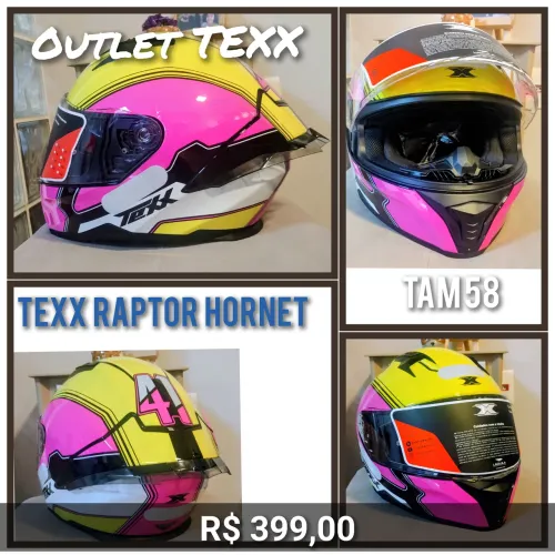 Capacete TEXX RAPTOR HORNET outlet TEXX