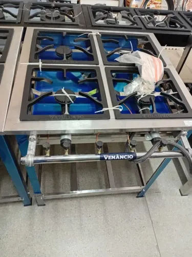 Fogão Industrial 4bc Alta Pressão Inox Venâncio