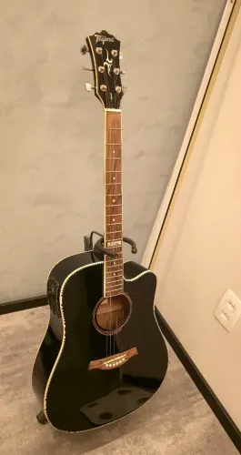 VIOLÃO TAGIMA - PRETO - KANSAS - FOLK - OPORTUNIDADE