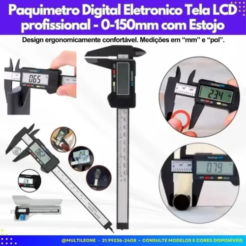 Paquímetro Digital Eletrônico Caliper De Fibra Carbono 150mm