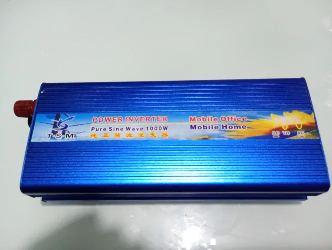 Inversor de Energia Pure Sine Wave TSM 1000W com 2000w pico