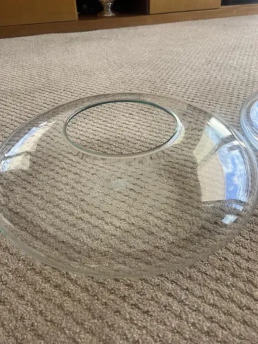 Conjunto de 2 vasos redondos de vidro decorativos para ambientes 