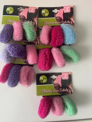 Elásticos para Cabelo - Pacote com 3