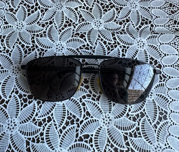 Óculos de Sol Free Land Aviador Preto Antigo com Estojo Original