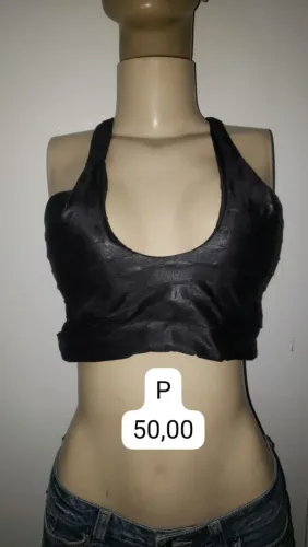 OFERTA! BAIXOU O PREÇO! NOVO! Top cropped preto - Tamanho P