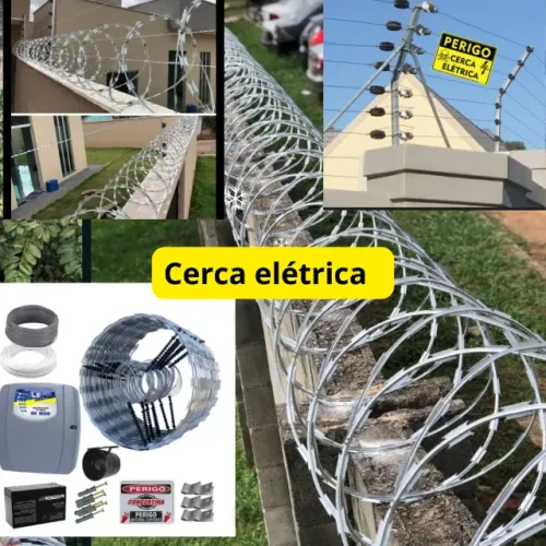 Cerca elétrica, concertina, motor de portão 