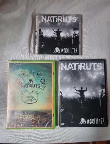 Kit com 2 DVDs e um CD Natiruts Originais em perfeito estado