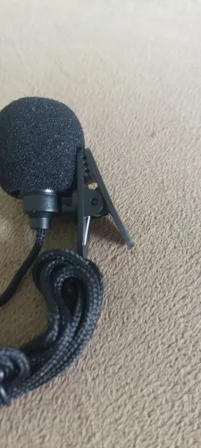Microfone de lapela carro celular P2 3.5 mm multimídia suporte fixo novo nunca usado