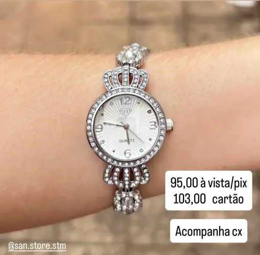 Relógio Delicado Feminino Prata