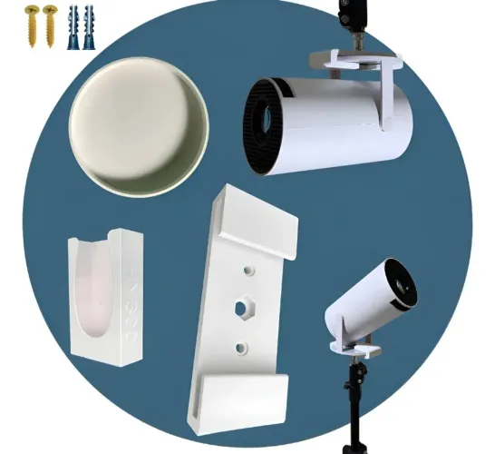 Kit para Projetor HY300 com suporte para fixação, tampa e suporte para controle