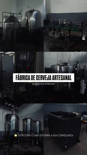 FÁBRICA DE CERVEJA ARTESANAL COMPLETA | Aproximadamente 1000 garrafas por hora