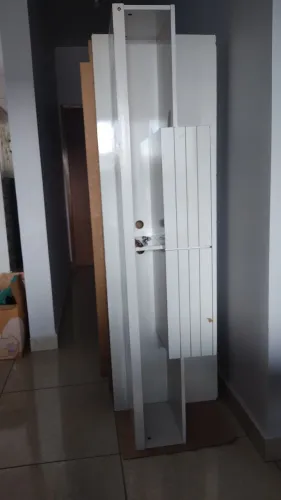 Painel de TV com Rack/Prateleira Branco - Seminovo