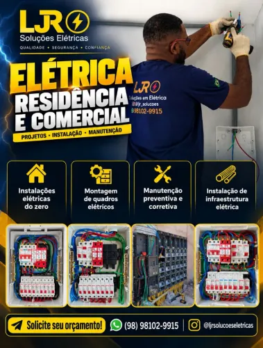 ELÉTRICA RESIDENCIAL E COMERCIAL | LJR SOLUÇÕES ELÉTRICAS<br>