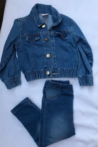Conjunto Infantil Jeans - Jaqueta Yoyo Kids (Tam 1) + Calça Primark (12-18m)