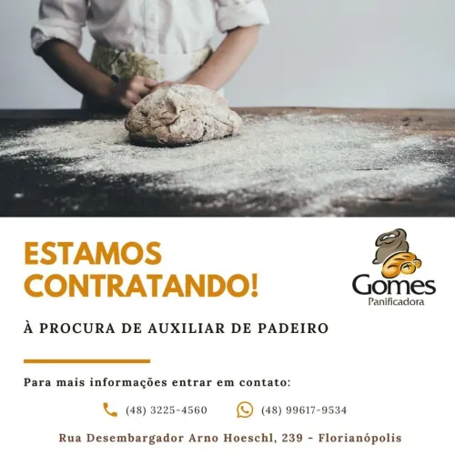 Padeiro ou auxiliar de padeiro 