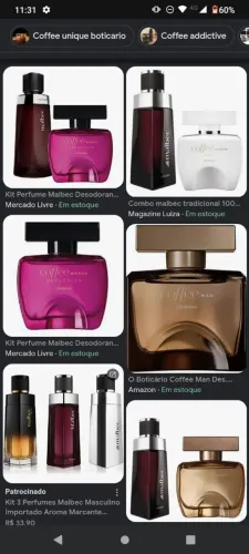 PERFUME BOTICÁRIO, COFF , MALBEC , OMINI