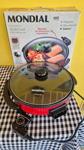 Panela elétrica mondial multicook red premium