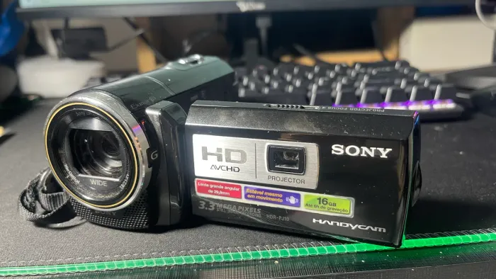 Filmadora com projetor Sony funcionando perfeitamente