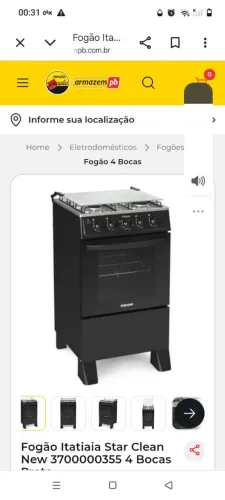 Fogão preto novo