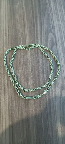 Cordão Aço Inoxidável da Acium Banhado a Ouro 18k - 70cm