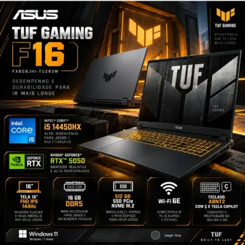 Notebook ASUS TUF Gaming F16 FX608JHI - novo - caixa lacrada na garantia de 1 ano