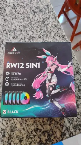 *NOVO* Vendo Kit com 5 Ventoinhas (Fans) Gamer Acegeek RW12 - RGB Rainbow 