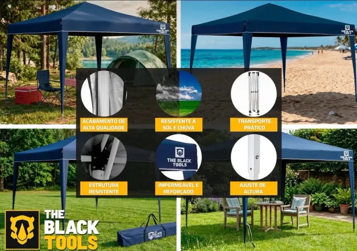 Tenda Articulada Dobrável 3x3m The Black Tools