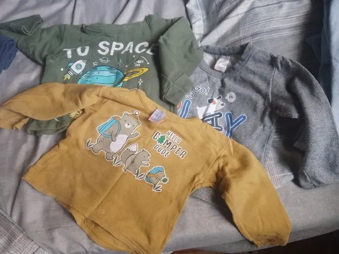 Kit com 3 moletom infantil bebê crianças até 2 anos