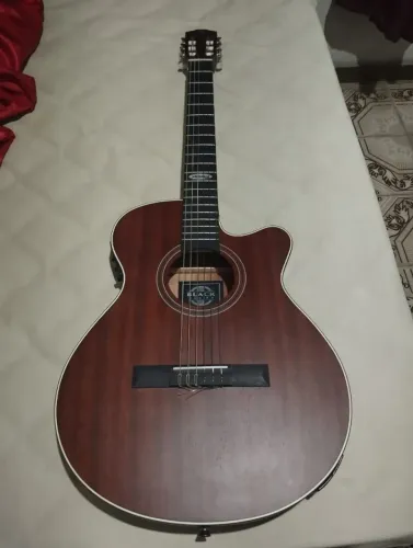 Violão elétrico nylon Strinberg Black Series SL 200C