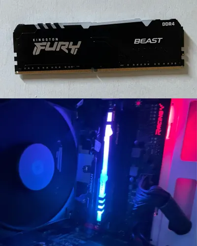 Memória RGB DDR4 HyperX 8gb 3000mhz