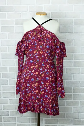 Vestido floral az fashion ombro a ombro p