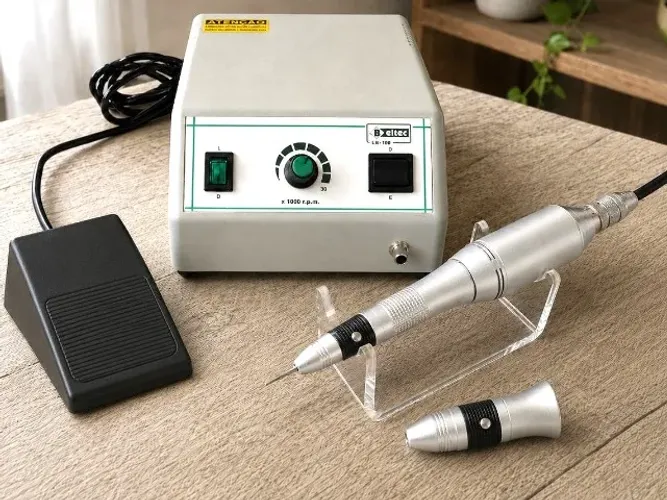 Micromotor Beltec LB100 Lixadeira para Designer de Unhas e Protéticos + Peça Reta Extra