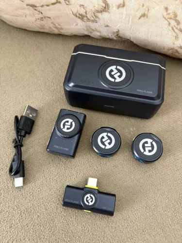 Microfone lapela hollyland m2 combo