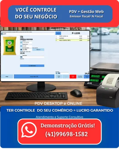 Sistema Empório Curitiba: PDV, Estoque, Balança, Emissor Fiscal para Lojas Naturais  