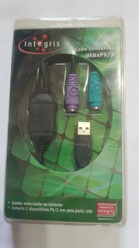 Kit com 5 Un Cabo conversor USBxPS/2