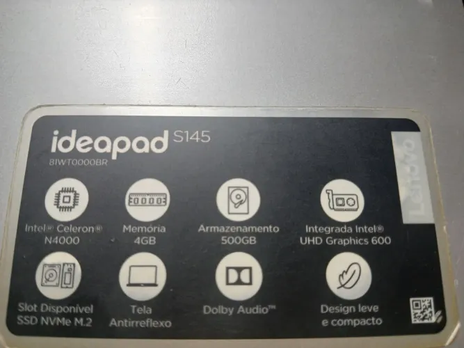 Notebook Lenovo com Ssd e Bateria