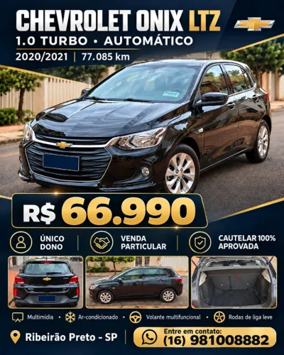 Chevrolet Onix Hatch LTZ 1.0 12V TB Flex Aut. 5P 2021